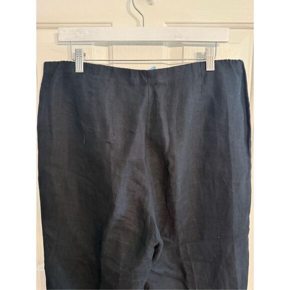 J. Jill Love Linen Black Pull On Ankle Pant sz M EUC - Picture 5 of 5